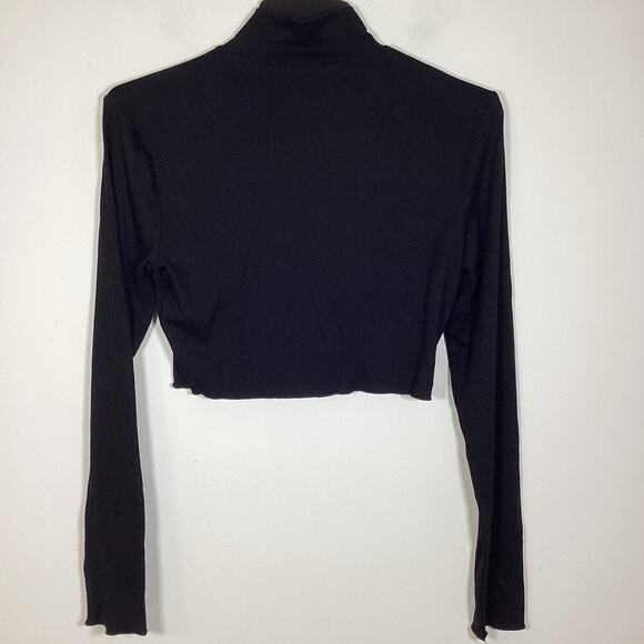Cider Bundle Of 2 Long Sleeve Crop Top XL Black Navy Basic Shirt Staple Layering - Picture 5 of 9